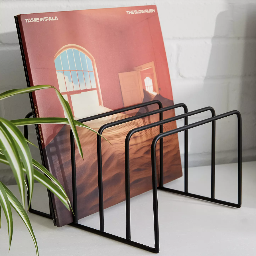 Black Tabletop Vinyl Storage Rack