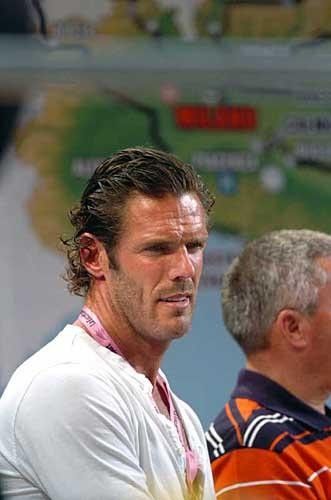 Mario Cipollini did the rounds during today's stage