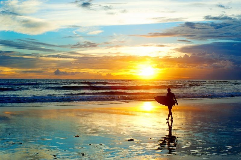 Surfer on the Beach