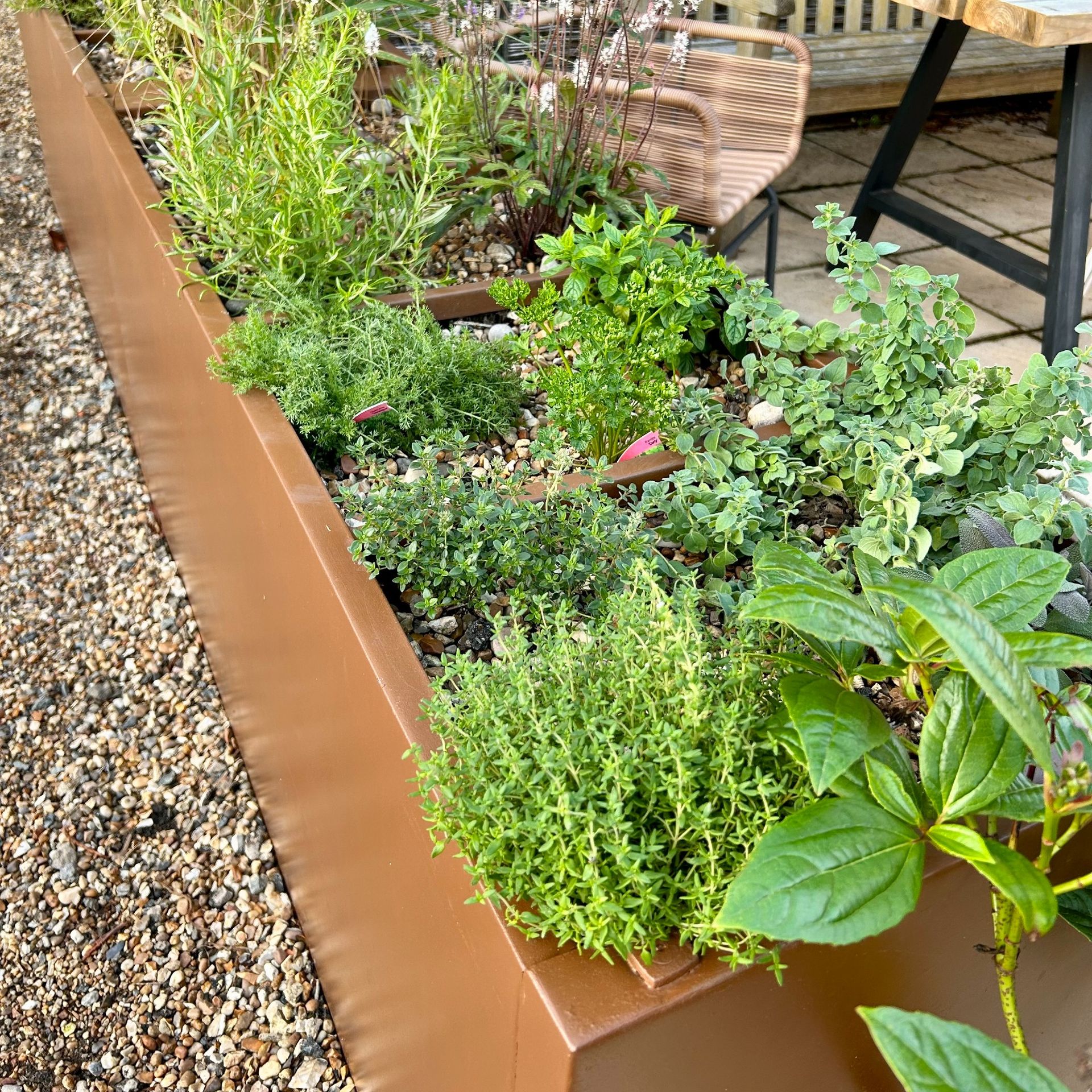 Garden raised planter made from a filing cabinet