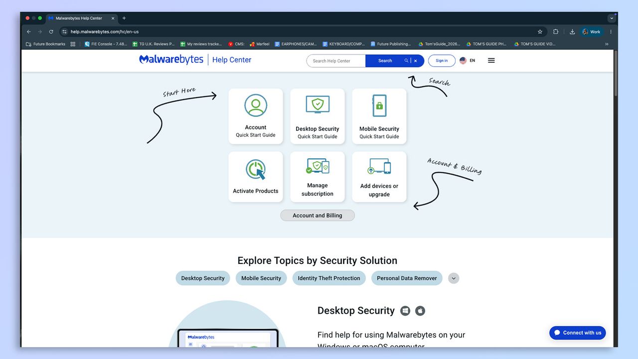 Malwarebytes antivirus software screenshot