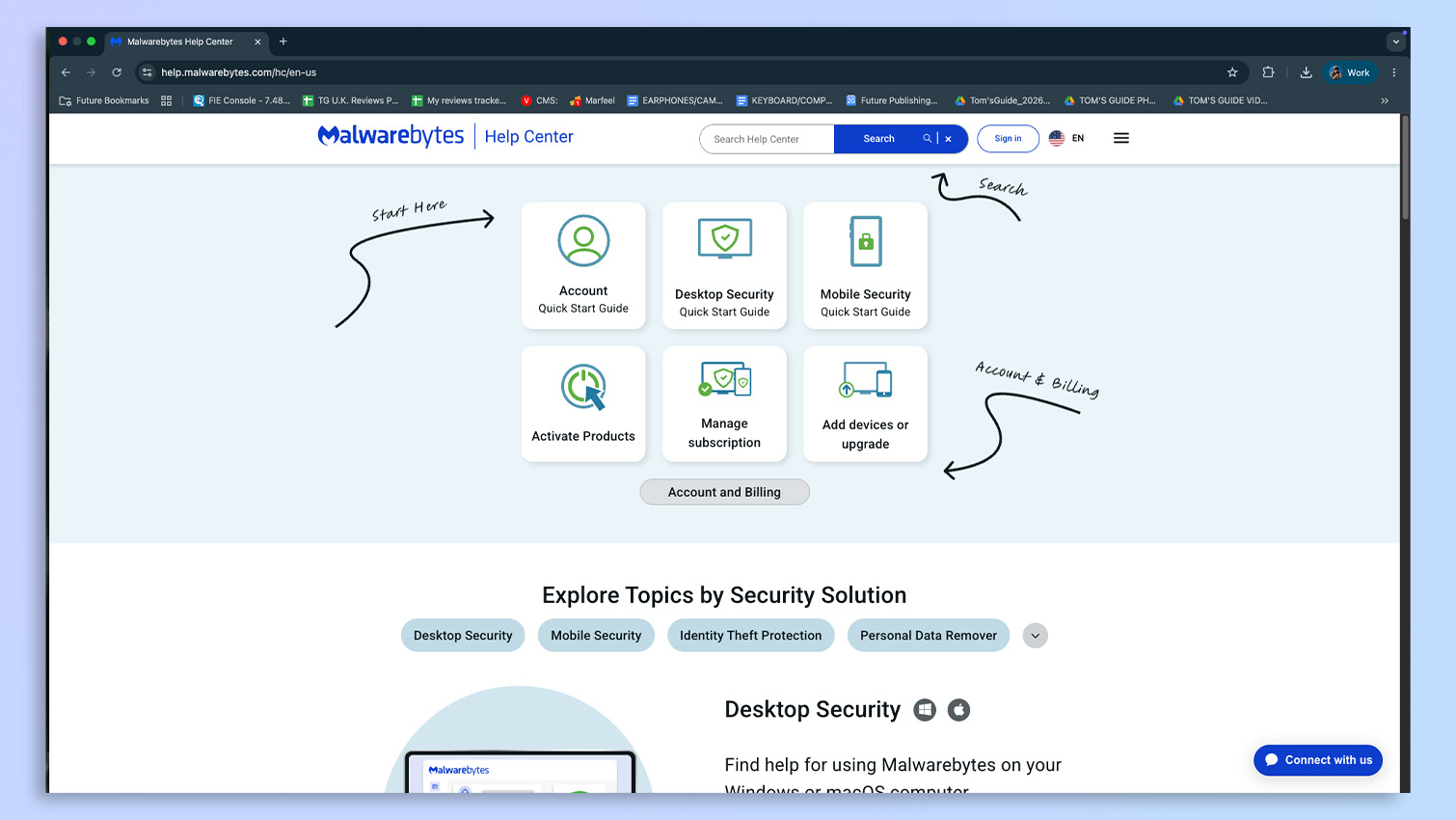 Malwarebytes antivirus software screenshot