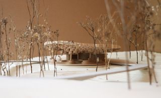 Francis Kéré to design Tippet Rise Art Centre permanent pavilion- model of the pavilion
