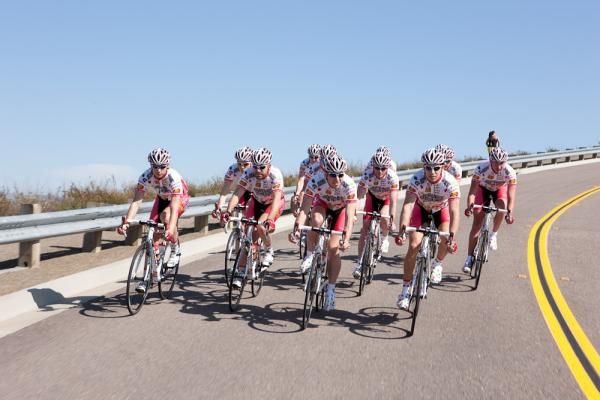 Jelly Belly-Kenda managed to get out for a handful of training rides during its team camp.
