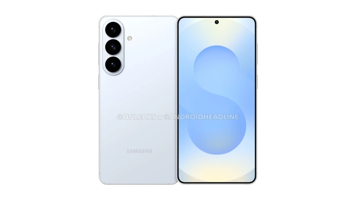 Leaked render of the Samsung Galaxy S26 Plus