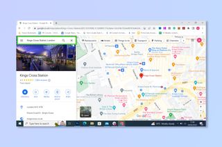 The first step to check traffic info on Google Maps