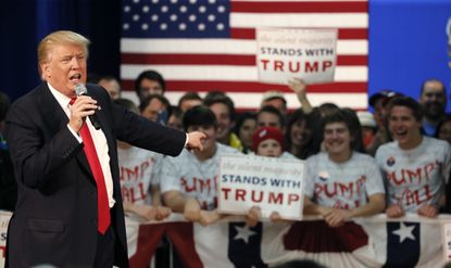 Donald Trump campaigns in Wisconsin.