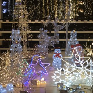 christmas lit decoration with led light