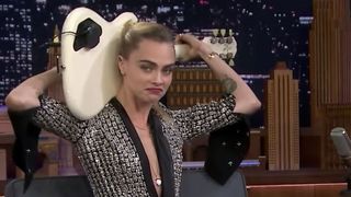 Cara Delevingne on The Tonight Show Starring Jimmy Fallon