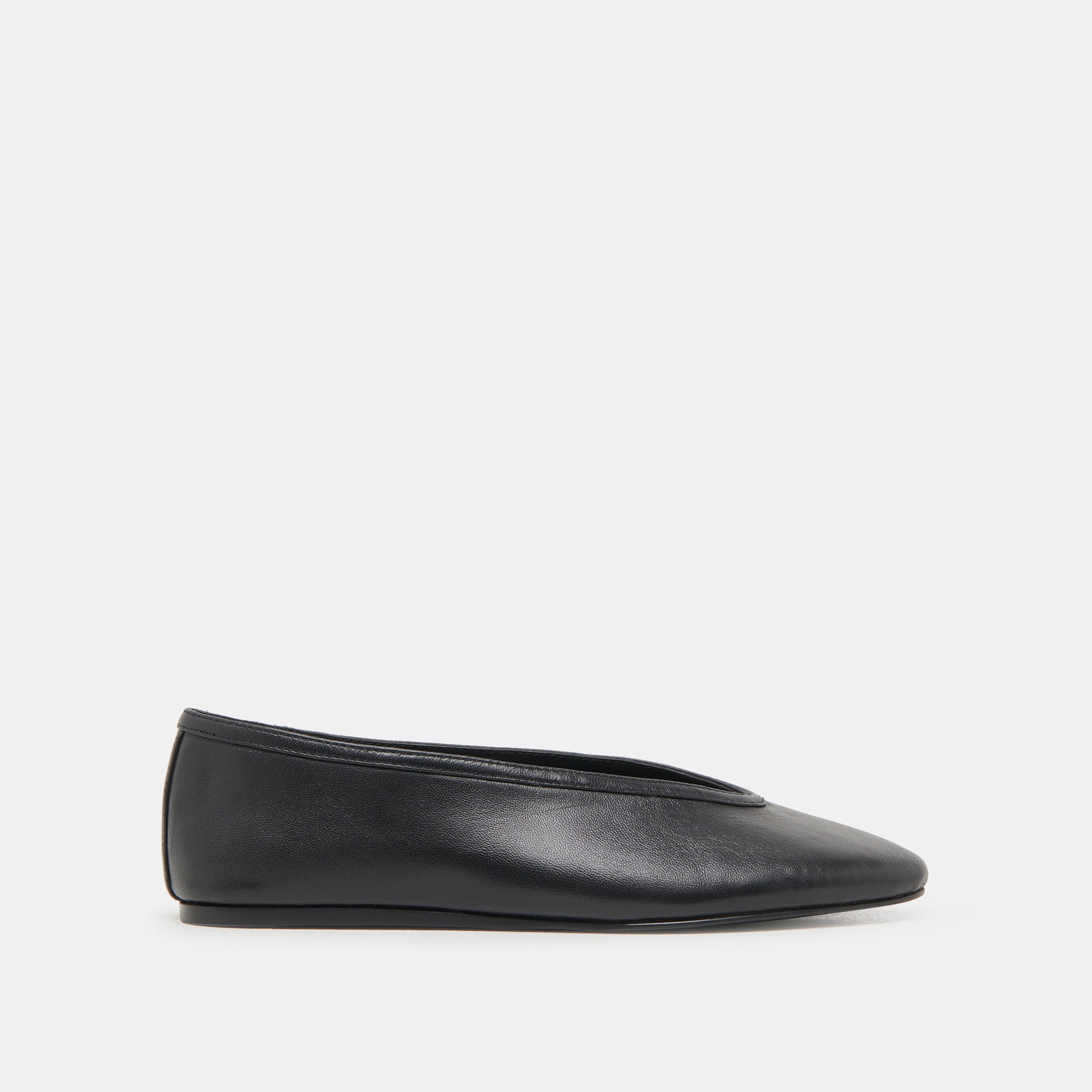 Braidy Ballet Flats Black Leather