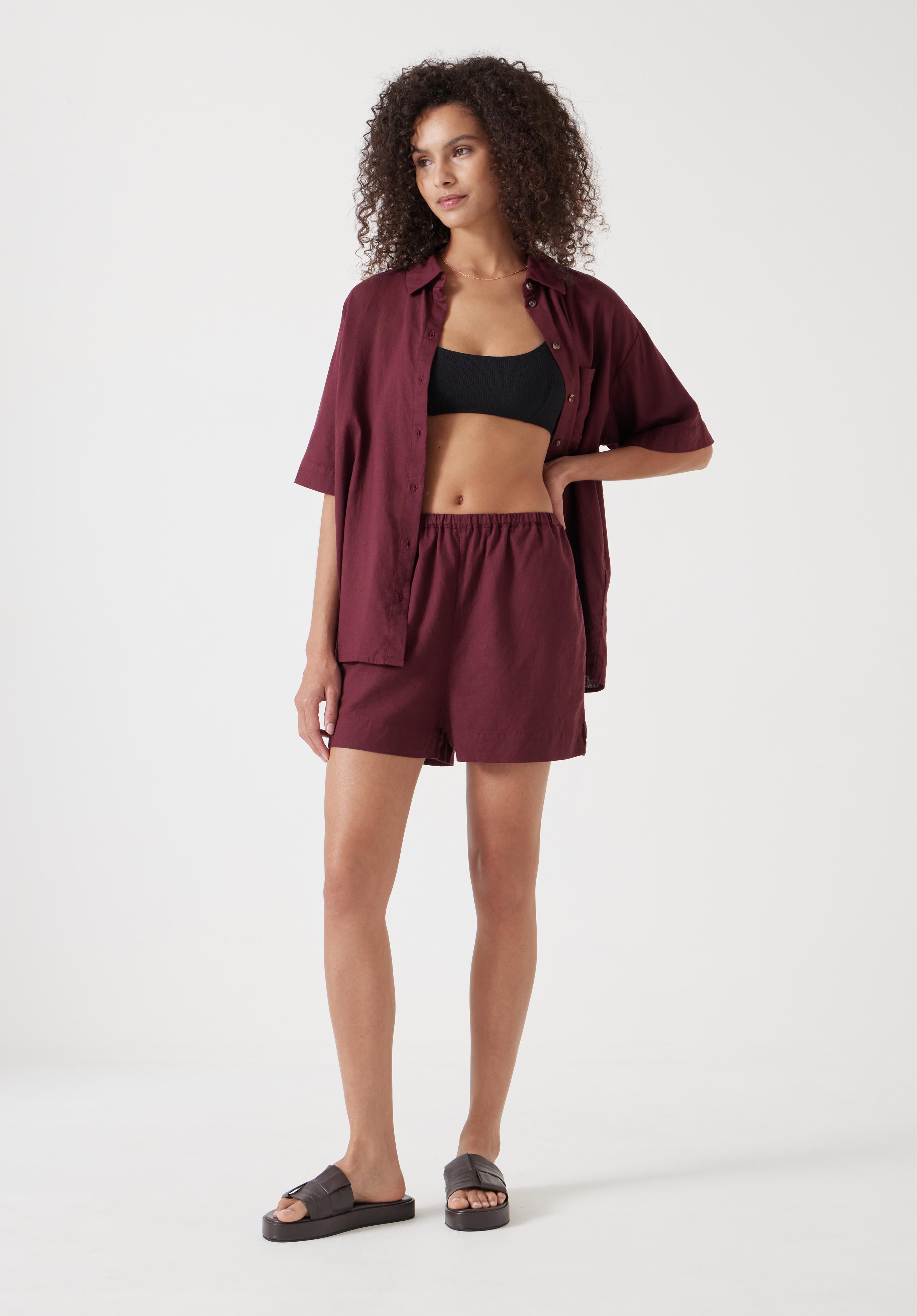 Lana Linen Blend Shorts