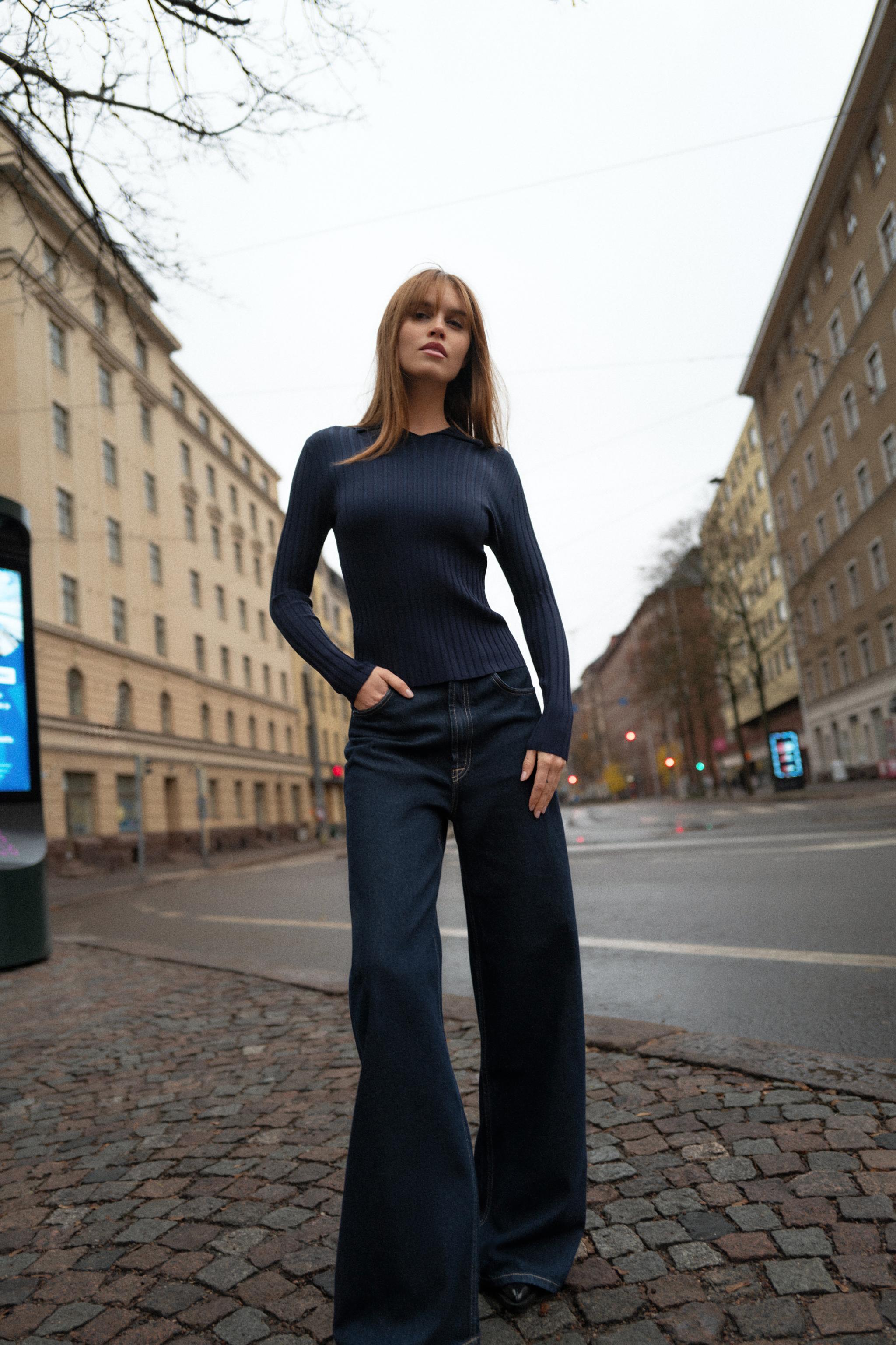 Trf Extra Wide-Leg High-Waist Jeans