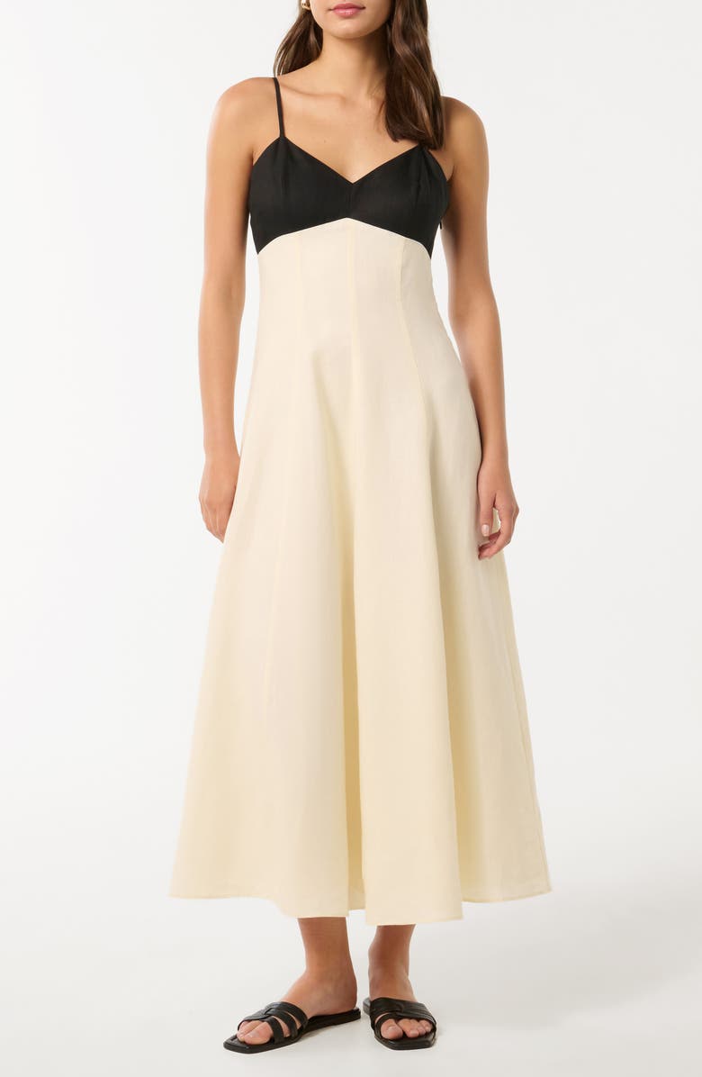 Ada Colorblock Linen Midi Sundress