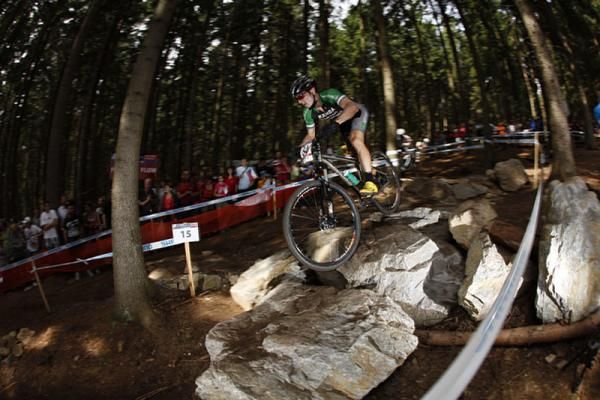 Mike Broderick racing the World Cup in the Czech Republic