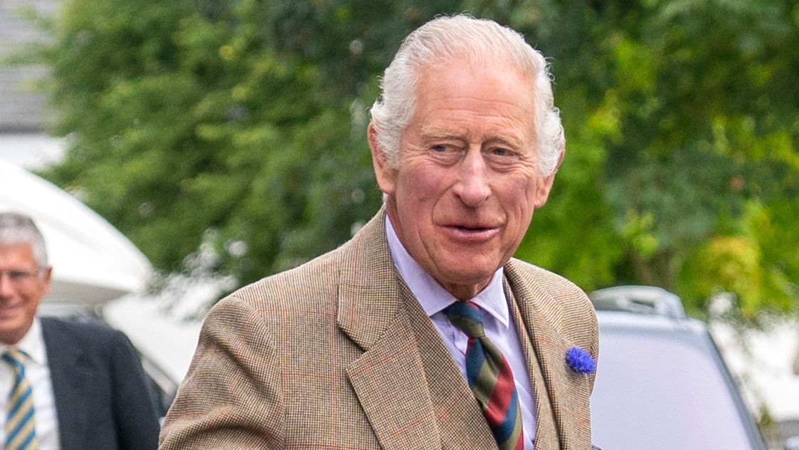 King Charles&#039; dancing met with praise. Seen here he meets members of the public 