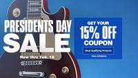 Guitar Center: save 15% using the code PRES15