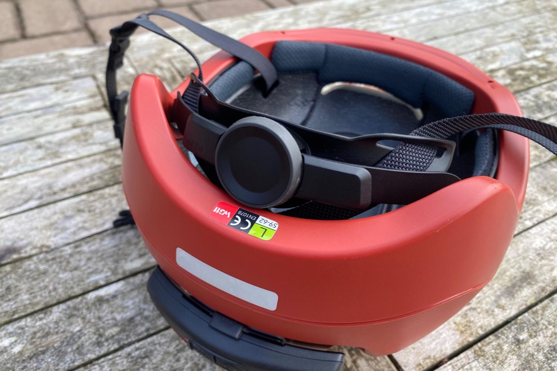 Image shows the Kask Moebius Limelight helmet