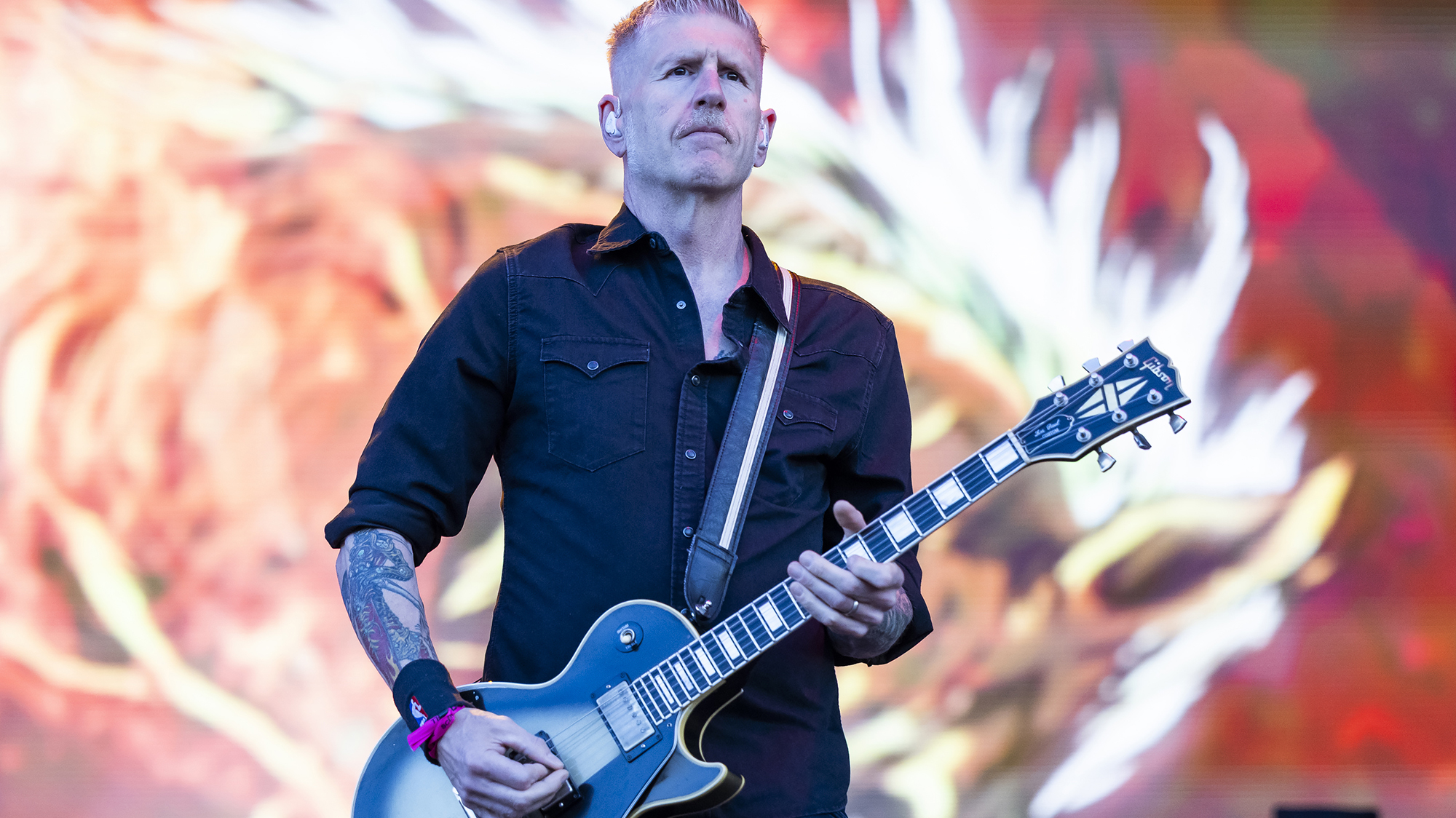 Bill Kelliher of Mastodon performs on day 9 of 2025 Festival d'&eacute;t&eacute; de Qu&eacute;bec on July 11, 2025 in Quebec City, Quebec