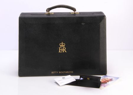 Jazz up the commute with Baroness Boothroyd's personalised Dispatch Box.