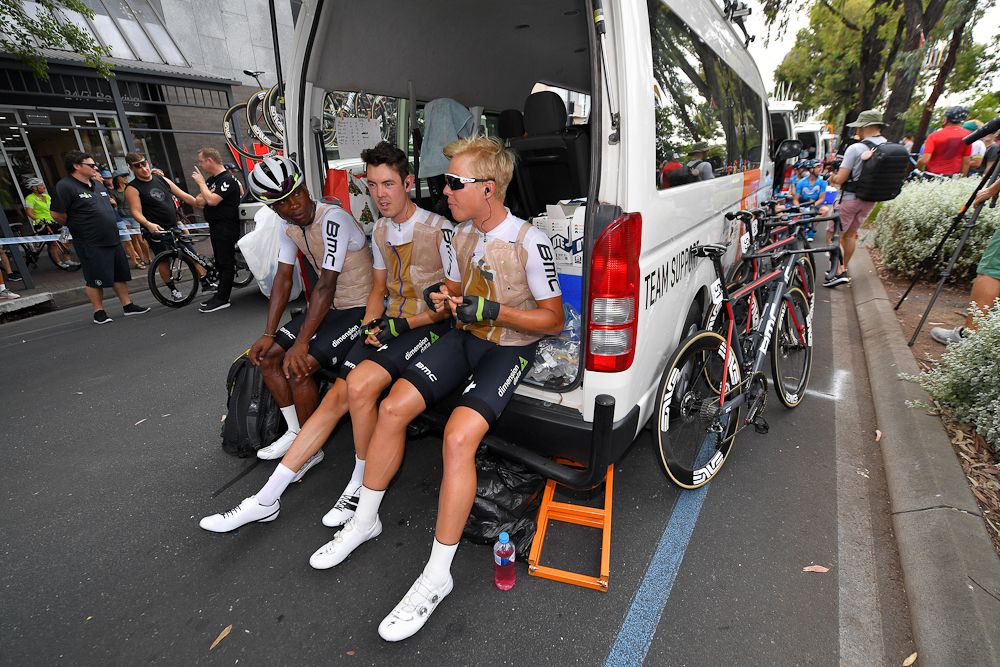 Nicholas Dlamini, Ben O'Connor and Michael Valgren stay cool in Australia