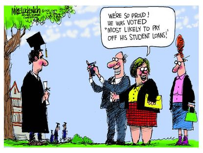 Editorial cartoon student loans
