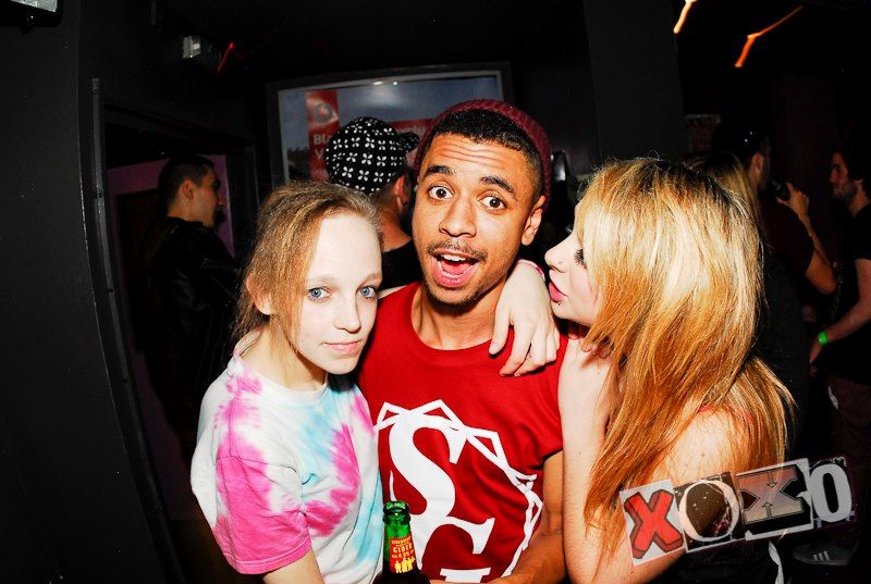 Curtis and friends at the Edge in Luton