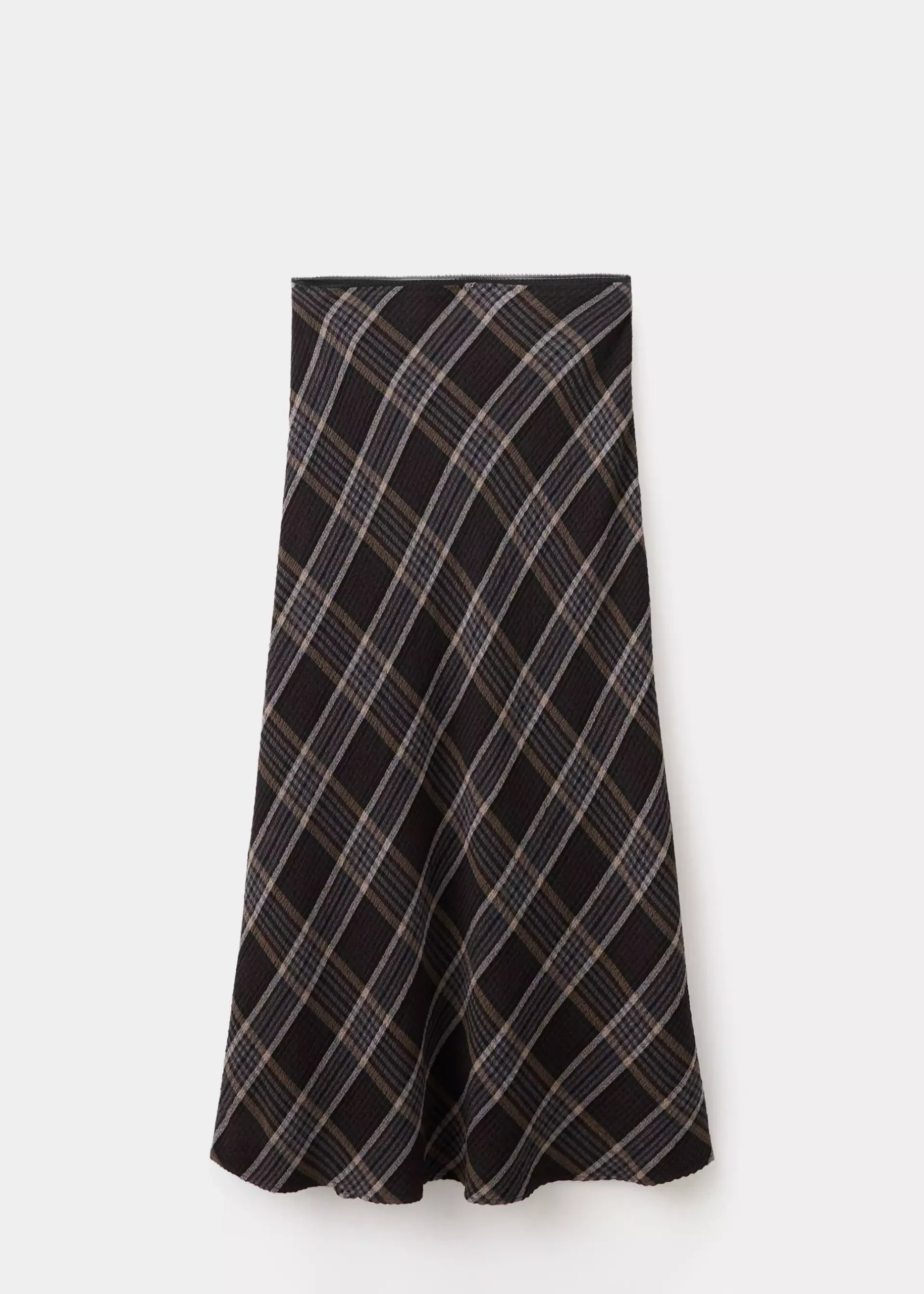 Mango, Checked Midi Skirt
