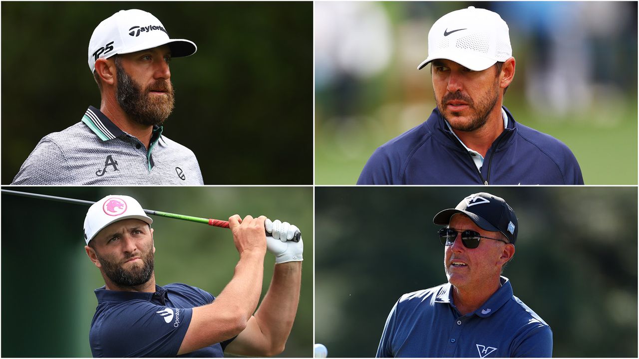 Dustin Johnson, Brooks Koepka, Jon Rahm and Phil Mickelson play Augusta National