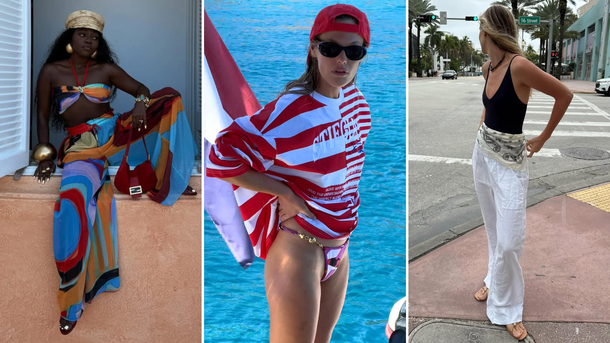 Women wearing SS26 swim trends