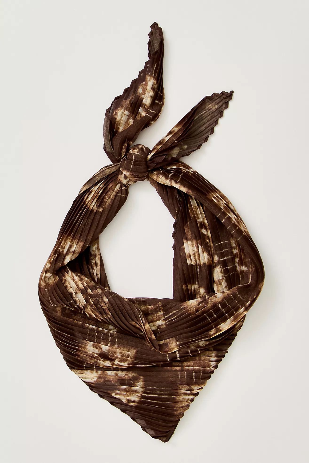 Pleated Printed Skinny Bandana