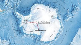 Omar Di Felice's route across Antarctica