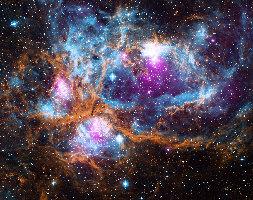 How colorful cosmic clouds are formed
