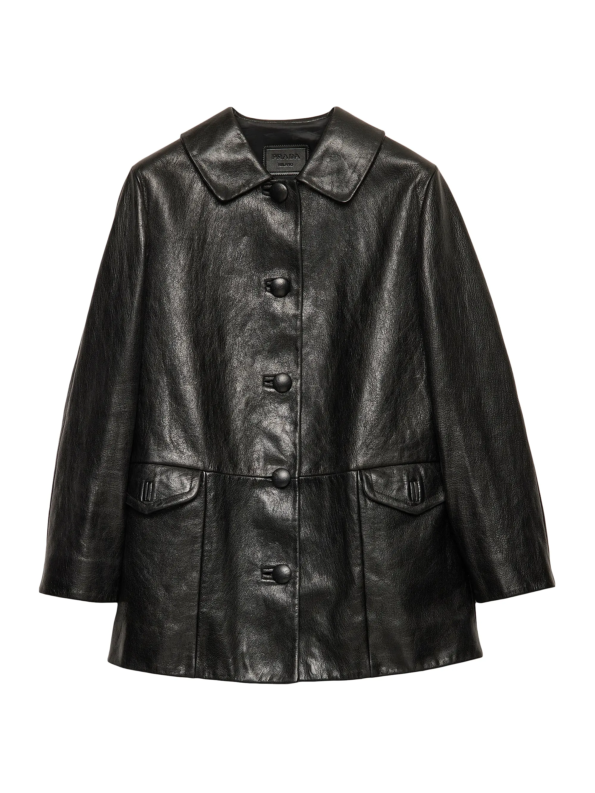Leather Caban Jacket