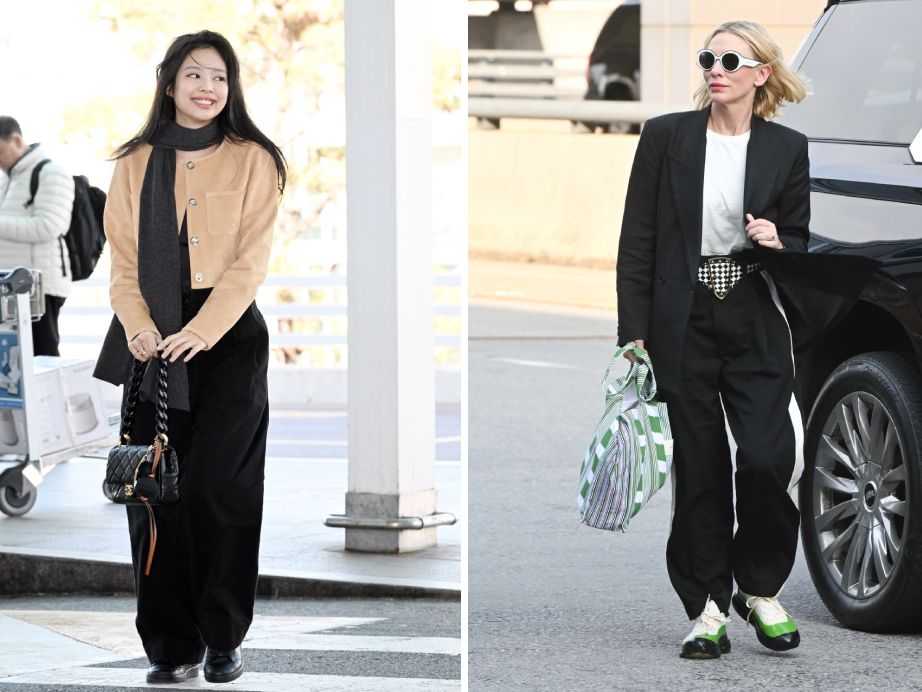 Airport celebrity style: Jennie Kim and Cate Blanchett