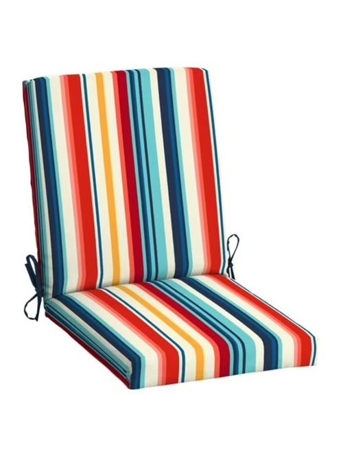 Mainstays Multi Stripe 1 Piece Rectangle Outdoor Chair Cushion