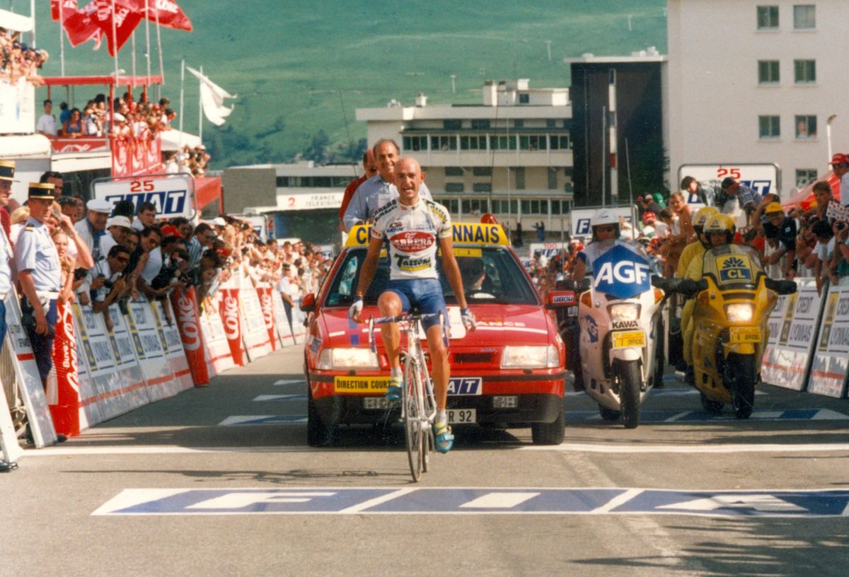 12071995 Tour De France Tappa 10 Aime La Plagne Lalpe Dhuez 1995 Carrera Tassoni Pantani Marco Lalpe Dhuez