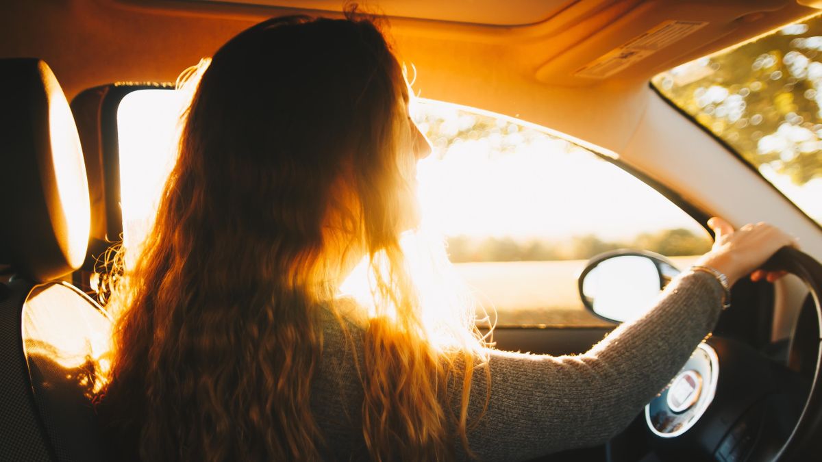 Woman in car