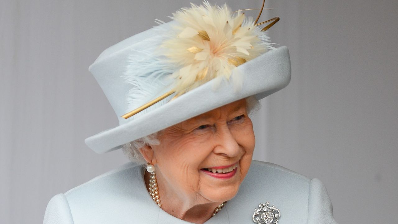 Queen Elizabeth II attends the wedding of Princess Eugenie of York and Jack Brooksbank at St George&#039;s Chapel in Windsor Castle on October 12, 2018 in Windsor, England