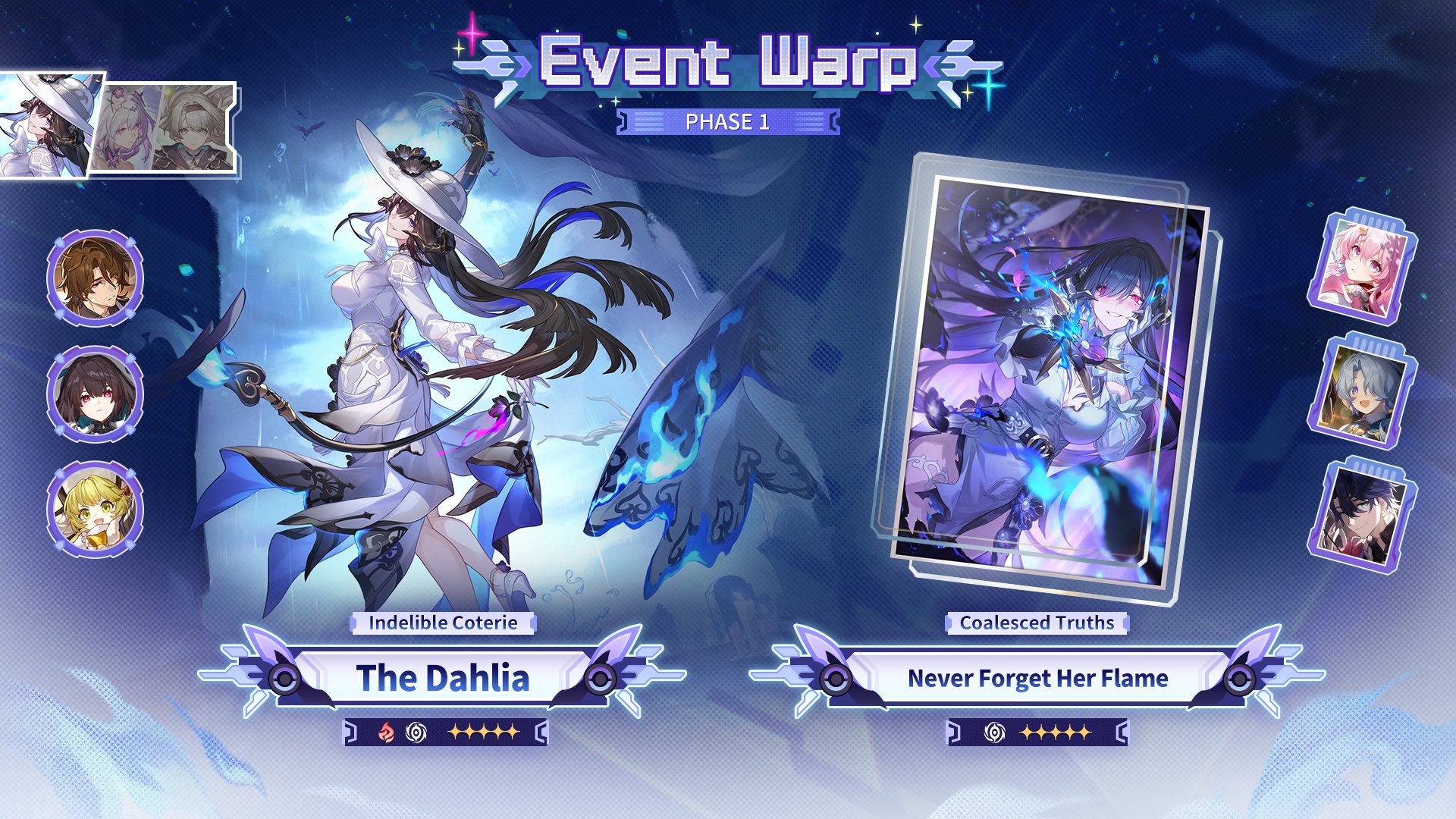 Honkai Star Rail banners - The Dahlia in version 4.2