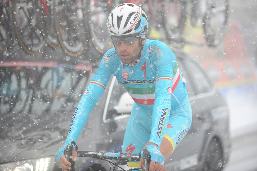 Vincenzo Nibali (Astana) at the finish.