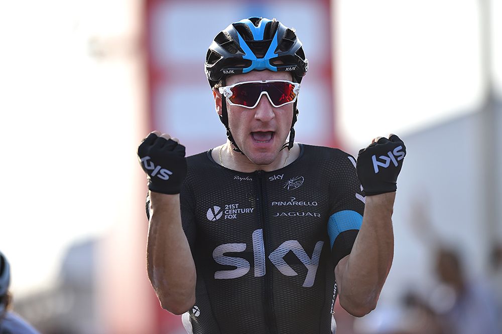 Elia Viviani (Team Sky) takes the stage 2 win