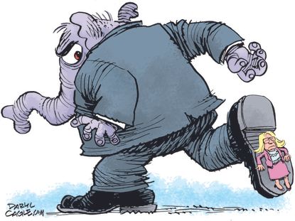 Political Cartoon U.S. liz cheney gop