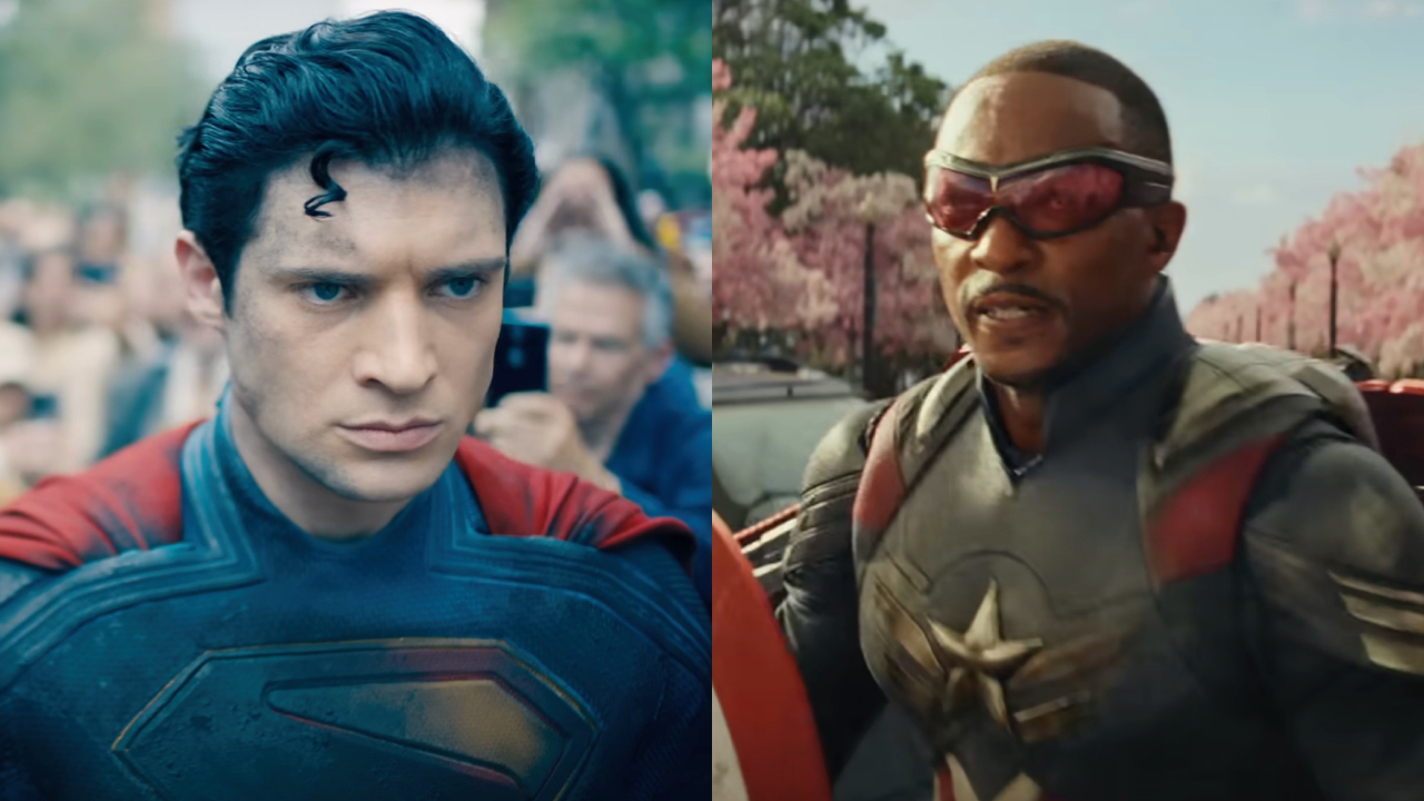 David Corenswet in Superman and Anthony Mackie in Captain America: Brave New World