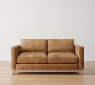 camel leather sofa