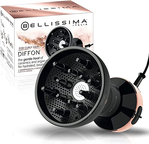 Bellissima Italia Diffon Hair Diffuser and Ceramic Curly Hair Dryer - Df1 5000 - Lightweight and Compact
