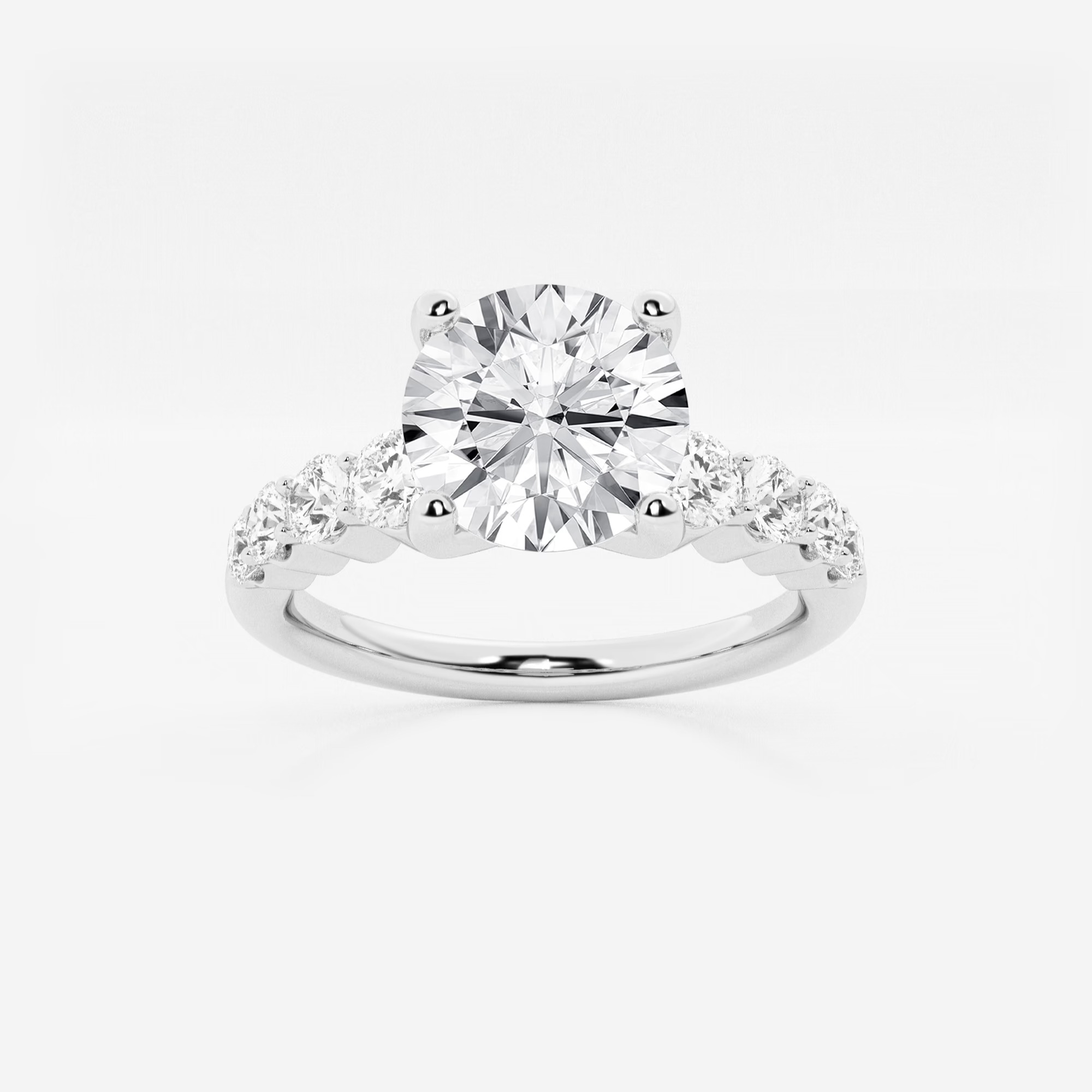 Grown Brilliance, Amelia 2 CTW Round Lab Grown Diamond Graduated Engagement Ring