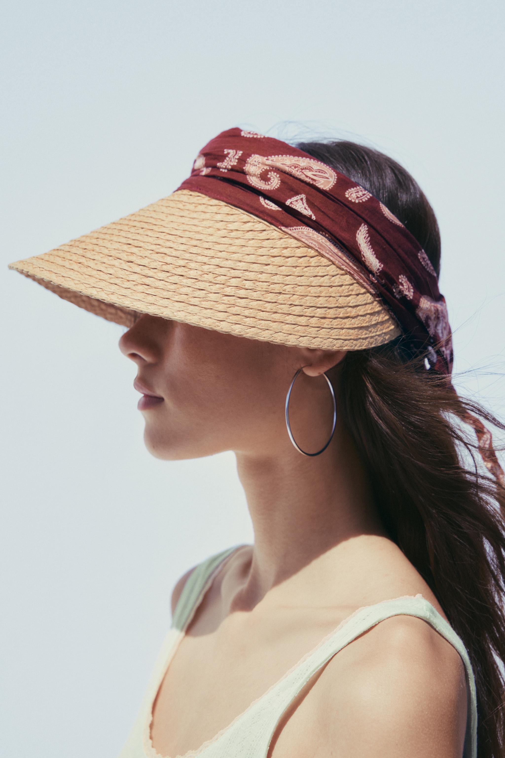 Printed Scarf Braided Visor