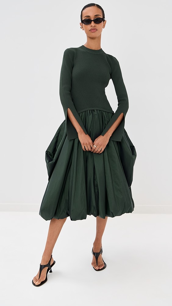 Simkhai Kenlie Mock Neck Midi Dress