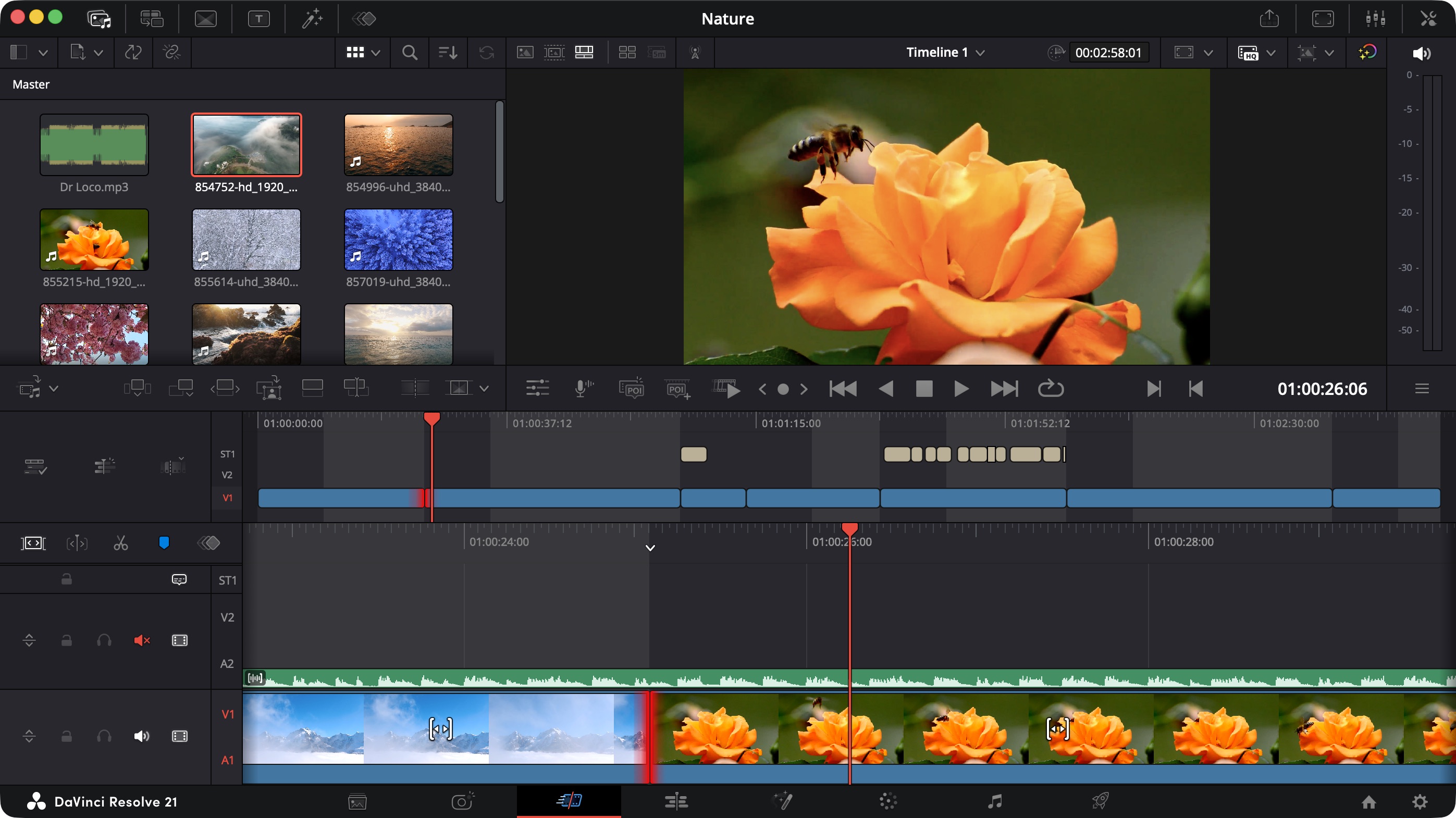 DaVinci Resolve screenshot during our review