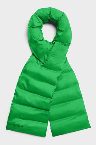 Green puffer scarf